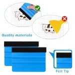 Blue Felt Squeegee - 2 Pack for Vinyl Wraps