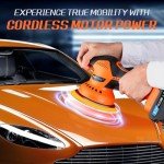 Cordless Car Buffer Polisher with Attachments & Speed