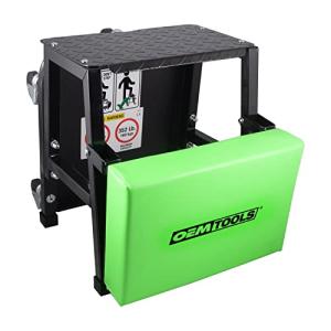 Adjustable Rolling Mechanic Stool with Vinyl Seat