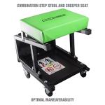 Adjustable Rolling Mechanic Stool with Vinyl Seat
