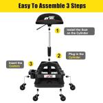FreekyFit Adjustable Swivel Shop Stool with Tool Tray