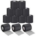 12 Pcs Foam Prewrap Athletic Tape - Black