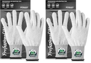 Grey Vinyl Wrap Gloves - Anti-Static & Lightweight