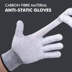 Grey Vinyl Wrap Gloves - Anti-Static & Lightweight
