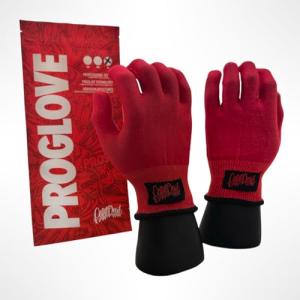 Red Vinyl Wrap Gloves - Medium Size Pair