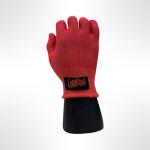 Red Vinyl Wrap Gloves - Medium Size Pair