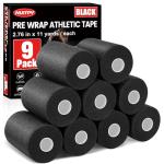 9 Pack Pre Wrap Tape - 9 Colors, 2.76 Inch