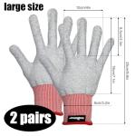 TECKWRAP Large Anti-Static Vinyl Wrap Gloves (2 Pairs)