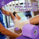 OK TAPE Pre Wrap Tape - Purple, 4 Rolls