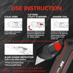 XW Heavy Duty Folding Scraper Utility Knife