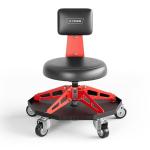 Vyper Steel Garage Stool with Backrest, 300 lb Capacity