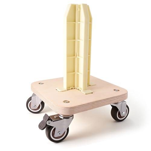 Portable Vinyl Rolls Rack with Lockable Wheels