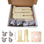 Portable Vinyl Rolls Rack with Lockable Wheels