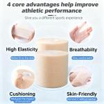 Clooflar 9 Pack Multi-Color Prewrap Athletic Tape