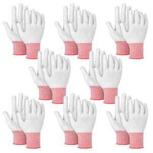 Copkim 8 Pairs Grey Anti-static Vinyl Wrap Gloves