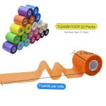 22 Packs Pre Wrap Tape in 11 Colors