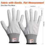 Grey Vinyl Wrap Gloves - Anti-Static 1 Pair