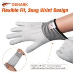 Grey Vinyl Wrap Gloves - Anti-Static 1 Pair