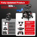 FreekyFit Adjustable Swivel Shop Stool with Tool Tray