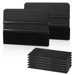 2 PCS Vinyl Squeegee Window Felt Squeegee Vinyl Wrap Tool Kit with 6 PCS Squeegee Felt Fabric Window Tint Tools Felt Squeegee Window Film Application Kit Black Car Squeegee for Glass Film Application
