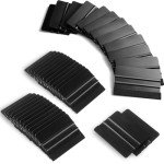 Shimeyao 24 Pcs Squeegee for Vinyl Decal 4 Inch Black Felt Edge Vinyl Squeegee Plastic Scraper Vinyl Wrap Tools Window Tint Remover Car Automotive Sticker Applicator (Black)