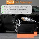 4-Pack Vinyl Felt Squeegee with Magnet Edge