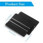 Shimeyao 24 Pcs Squeegee for Vinyl Decal 4 Inch Black Felt Edge Vinyl Squeegee Plastic Scraper Vinyl Wrap Tools Window Tint Remover Car Automotive Sticker Applicator (Black)