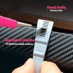 CarSleek Vehicle Vinyl Wrap Kit, Window Film Tint, Wallpaper Long Felt Edge Squeegee, Carbon Fiber Gloves, Auto Edge Trimmer Bulk, DIY Knife, Car Solar Film Installation Tool, Pink&Grey, 13 in 1