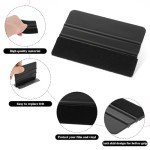 2 PCS Vinyl Squeegee Window Felt Squeegee Vinyl Wrap Tool Kit with 6 PCS Squeegee Felt Fabric Window Tint Tools Felt Squeegee Window Film Application Kit Black Car Squeegee for Glass Film Application
