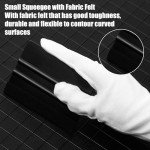 Shimeyao 24 Pcs Squeegee for Vinyl Decal 4 Inch Black Felt Edge Vinyl Squeegee Plastic Scraper Vinyl Wrap Tools Window Tint Remover Car Automotive Sticker Applicator (Black)