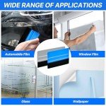 Lainballow 20 Pcs Vinyl Squeegee,4''/6'' Felt Edge Squeegee,Plastic Vinyl Wrap Squeegee,Window Tint Squeegee with 30 Black Fabric Felt for Car Vinyl Wrap Window Tint Wallpaper Decal Sticker,Blue,Grey