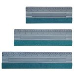 KVAEY 3 PCS Vinyl Squeegee Tool, Big Size Felt Edge Wrap Squeegee Tool with Inch & Centimeter Ruler, Vehicle Window Tint Installation Kit for Peel and Stick Wallpaper (7.9+9.8+11.8 Inch)