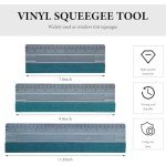 KVAEY 3 PCS Vinyl Squeegee Tool, Big Size Felt Edge Wrap Squeegee Tool with Inch & Centimeter Ruler, Vehicle Window Tint Installation Kit for Peel and Stick Wallpaper (7.9+9.8+11.8 Inch)