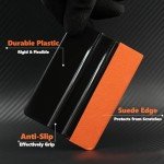 DIY Vinyl Wrap Tools, Kitchen Wrap, Wallpaper Smooth Tool, Countertop Wrap, Window Tint, Cabinet Wrap, Peel & Stick Install Tool, 2*Suede Squeegee, Magnetic Edge Sticker, Cutter, Utility Knife, 6 in 1