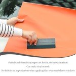 KVAEY 3 PCS Vinyl Squeegee Tool, Big Size Felt Edge Wrap Squeegee Tool with Inch & Centimeter Ruler, Vehicle Window Tint Installation Kit for Peel and Stick Wallpaper (7.9+9.8+11.8 Inch)