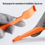 DIY Vinyl Wrap Tools, Kitchen Wrap, Wallpaper Smooth Tool, Countertop Wrap, Window Tint, Cabinet Wrap, Peel & Stick Install Tool, 2*Suede Squeegee, Magnetic Edge Sticker, Cutter, Utility Knife, 6 in 1