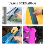 KVAEY 3 PCS Vinyl Squeegee Tool, Big Size Felt Edge Wrap Squeegee Tool with Inch & Centimeter Ruler, Vehicle Window Tint Installation Kit for Peel and Stick Wallpaper (7.9+9.8+11.8 Inch)