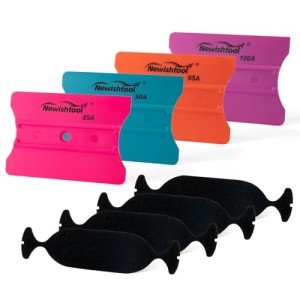 Vinyl Wrap Squeegee Set with Felt, 4-Pack