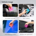 Vinyl Wrap Squeegee Set with Felt, 4-Pack