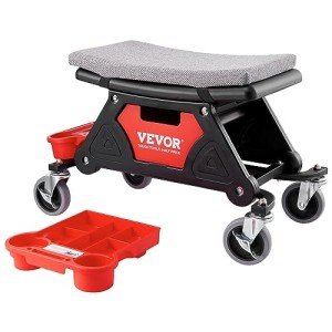 VEVOR Heavy Duty Rolling Mechanic Stool with Tool Storage