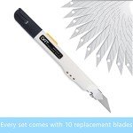 Precision Utility Knife with 10 Replacement Blades