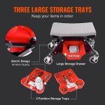 VEVOR Heavy Duty Rolling Mechanic Stool with Tool Storage