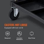 VEVOR Padded Rolling Workshop Stool with Tool Tray