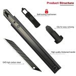 Retractable Utility Knife with 30 Replacement Blades