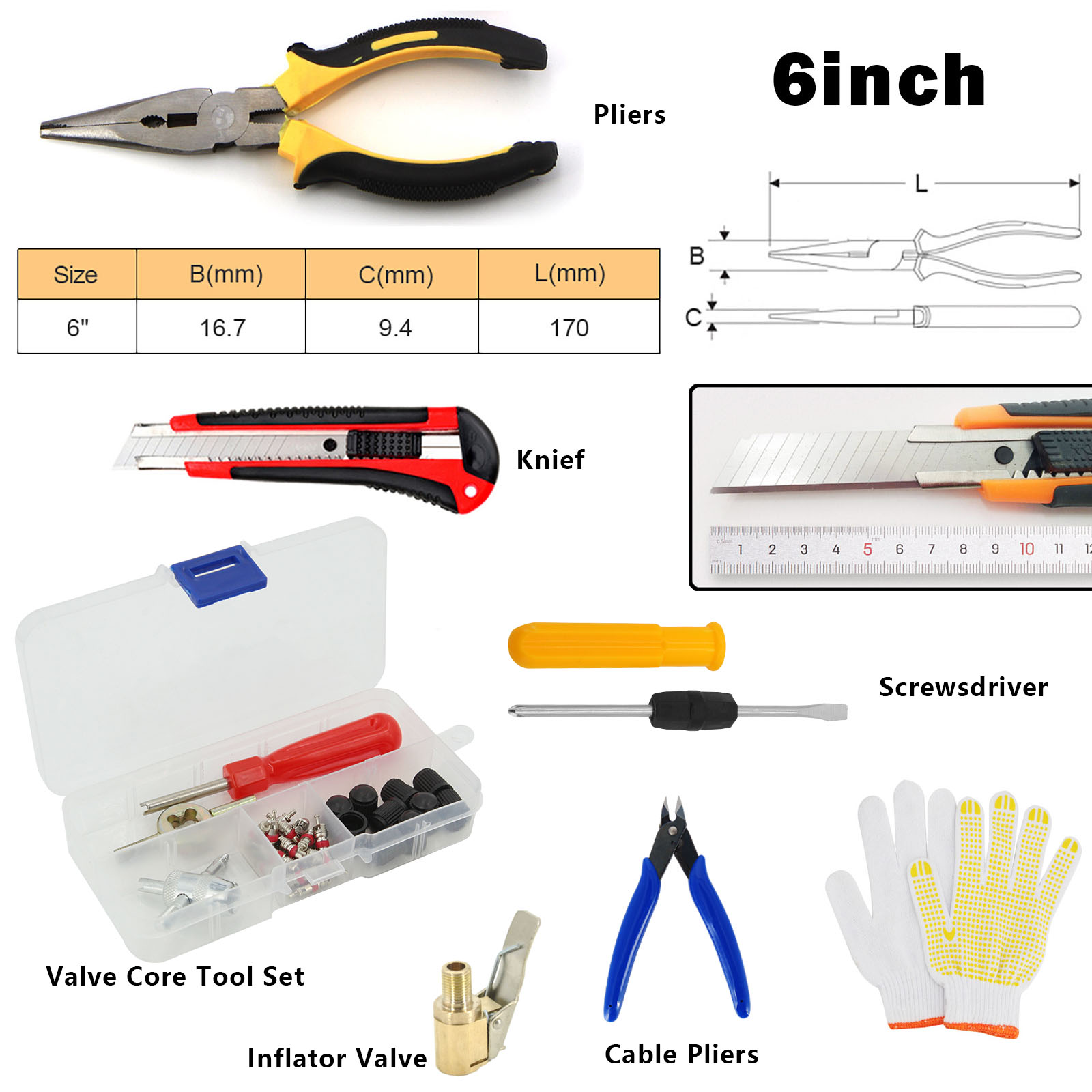 Hawk 250 Motorcycle Car Tire Repair Tool Kit