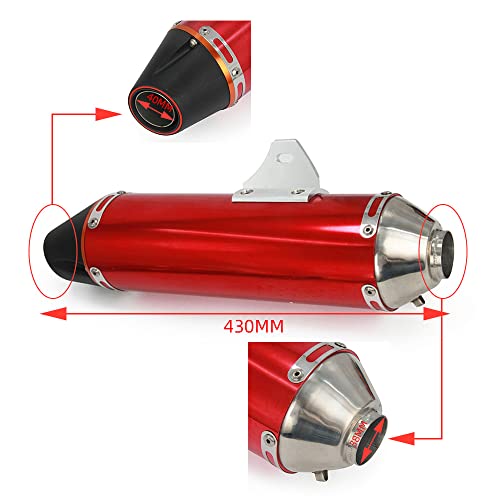 Motorcycle Slip-On Full Exhaust Muffler System - For CRF150F CRF230F 2003-2013 - Red
