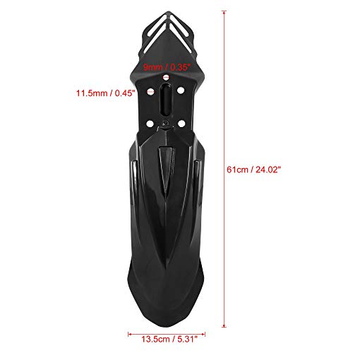 Hawk 250 Motorcycle Front Fender - Black