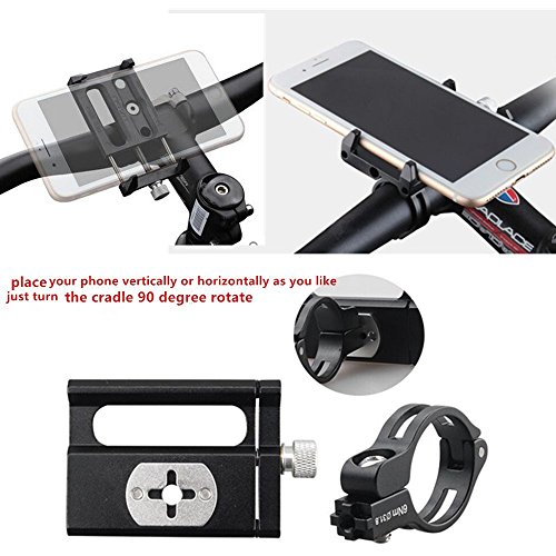 Universal Adjustable Aluminum Bike Phone Holder - Black