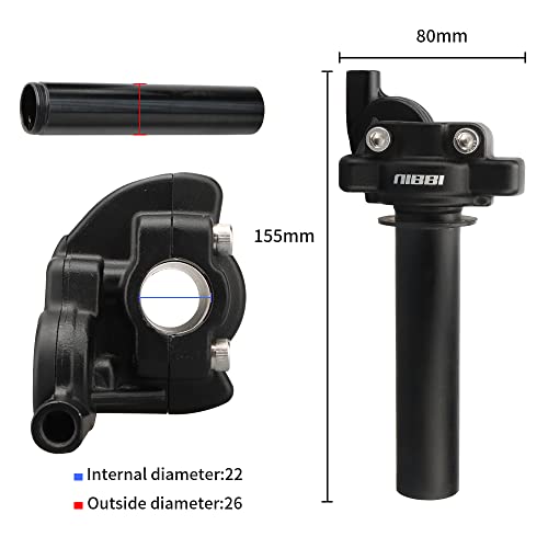 NIBBI Motocross Throttle Assembly - Short Stroke, High Sensitivity
