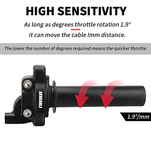 NIBBI Motocross Throttle Assembly - Short Stroke, High Sensitivity
